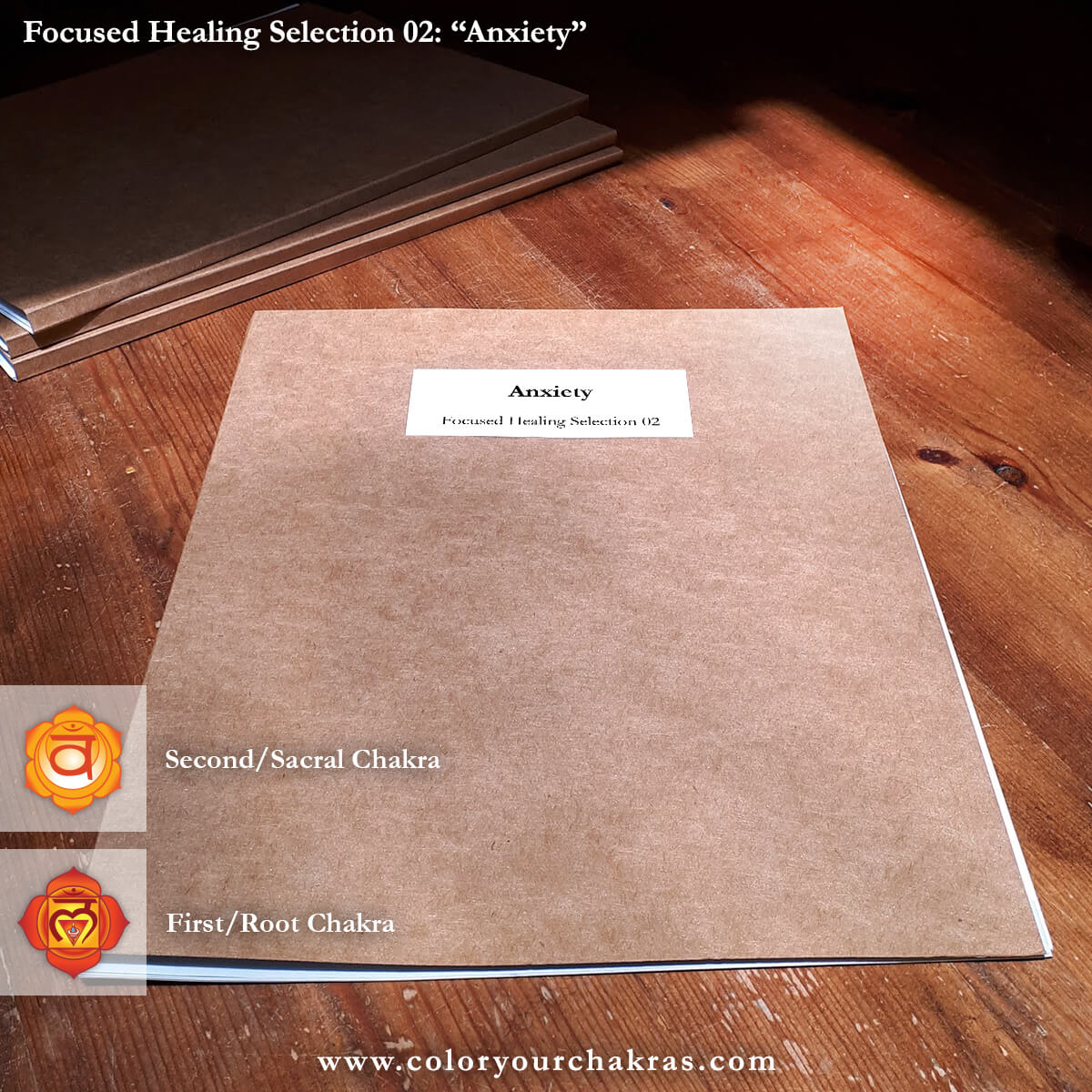 Color Your Chakras™ Focused Healing Selection 02 "Anxiety". The packaging of Focused Healing Selection 02