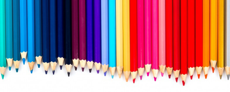 A set of colored pencils