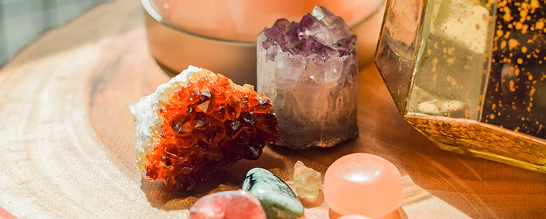 A set of healing crystals